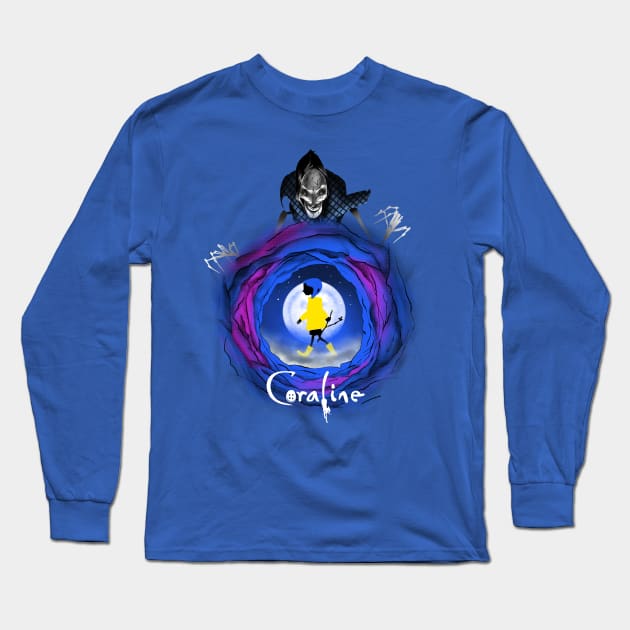 Coraline and The Other Mother (The Beldam) Long Sleeve T-Shirt by Fine_Design